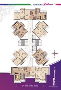 Image of 710 Sq.ft 1 BHK Apartment / Flat for sale in Sarang Pillars Bellview, Ulwe, Navi Mumbai for Rs. 7200000