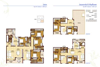 Image of 2215 Sq.ft 3 BHK Apartment / Flat for sale in Adarsh Palm Retreat Tower 1, Bellandur, Bengaluru for Rs. 56500000