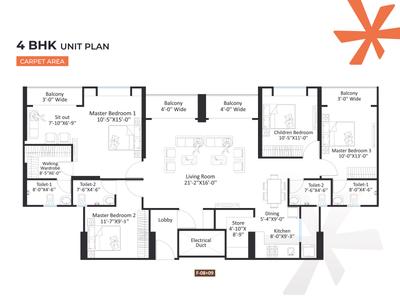 Image of 1525 Sq.ft 3 BHK Apartment / Flat for sale in KP Supernova, Mohammed Wadi, Pune for Rs. 12800000