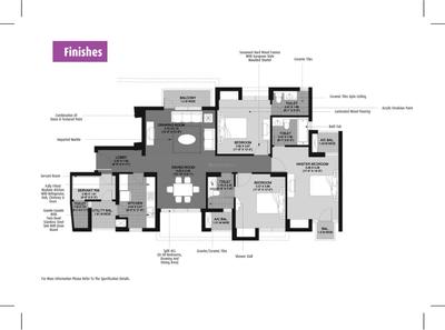 Image of 1710 Sq.ft 3 BHK Apartment / Flat for sale in Unitech Fresco, Sector 50, Gurgaon for Rs. 24800000