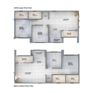 Image of 787 Sq.ft 2 BHK Apartment / Flat for sale in Sanas You57 Tower, Hinjawadi Phase 3, Pune for Rs. 7500075