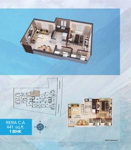 Image of 595 Sq.ft 1 BHK Apartment / Flat for sale in Modispaces Valley View, Borivali West, Mumbai for Rs. 13000000