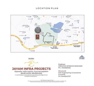 Image of 1470 Sq.ft 3 BHK Apartment / Flat for sale in Jayam Heights, Kurmannapalem, Visakhapatnam for Rs. 5590000