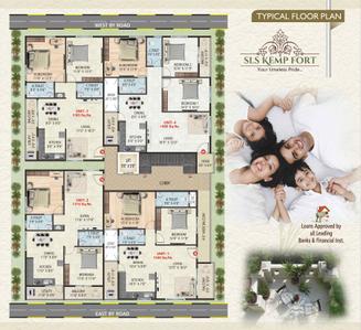 Image of 1210 Sq.ft 2 BHK Apartment / Flat for sale in SLS Kemp Fort, Srinivasa Nagar, Bengaluru for Rs. 6500000