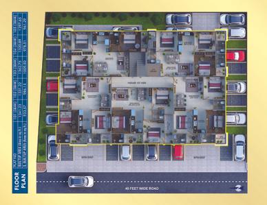 Image of 1310 Sq.ft 3 BHK Apartment / Flat for sale in Bagariya Sadhana Residency IV, Sirsi, Jaipur for Rs. 5895000