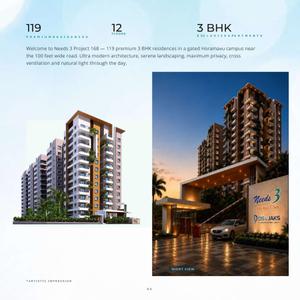 Image of 1580 Sq.ft 3 BHK Apartment / Flat for sale in DS Needs 3 Project 168, Horamavu, Bengaluru for Rs. 18000000