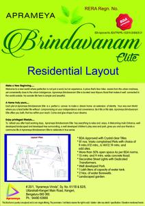 Aprameya Brindavanam Elite Brochure
