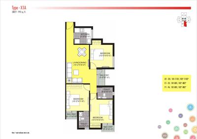 Image of 460 Sq.ft 1 BHK Apartment / Flat for sale in Unitech Unihomes 2, Sector 117, Noida for Rs. 5100000