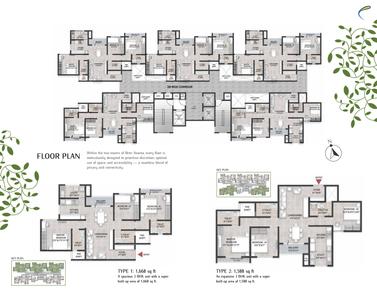 Image of 1448 Sq.ft 2 BHK Apartment / Flat for sale in Bren Ananta, Kaggalipura, Bengaluru for Rs. 13900000