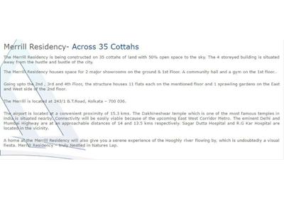 Image of 2993 Sq.ft 4 BHK Apartment / Flat for sale in Merrill Residency, Baranagar, Kolkata for Rs. 36000000
