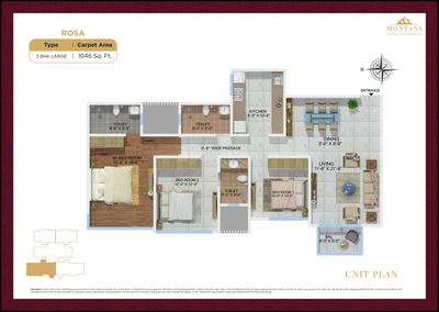 Image of 1525 Sq.ft 3 BHK Apartment / Flat for sale in Sheth Montana Phase 1, Mulund West, Mumbai for Rs. 30000000