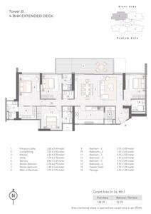 Image of 1554 Sq.ft 3 BHK Apartment / Flat for sale in Kasturi The Balmoral Riverside, Baner, Pune for Rs. 9250000