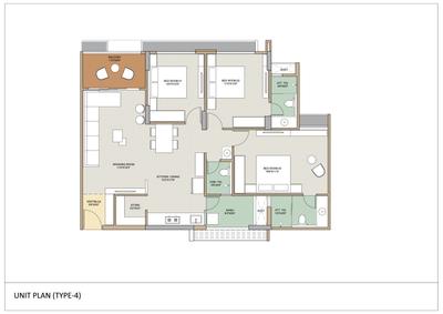 Image of 1450 Sq.ft 3 BHK Apartment / Flat for sale in Swara Crystal, Sargasan, Gandhinagar for Rs. 11000000