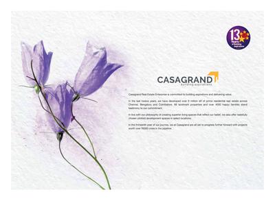 Image of 1001 Sq.ft 3 BHK Villa for sale in Casagrand Bloom, Irandankattalai, Chennai for Rs. 10000000
