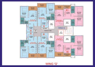 Image of 1255 Sq.ft 2 BHK Apartment / Flat for sale in Yogesh Gandharv Mithila Building A Wing D, Moshi, Pune for Rs. 5088200