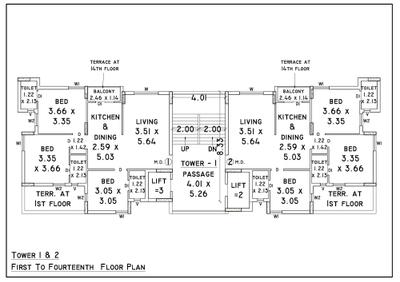 Image of 832 Sq.ft 3 BHK Apartment / Flat for sale in Nand Heights, Yogi Nagar, Rajkot for Rs. 8500000