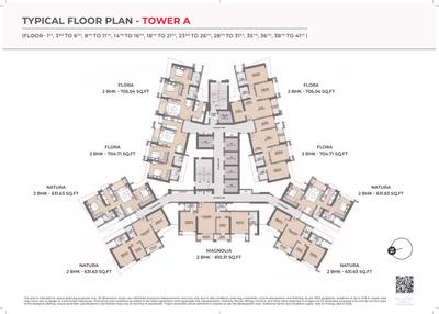 Image of 515 Sq.ft 2 BHK Apartment / Flat for sale in Raymond Tenx District 9 Tower C, Thane West, Thane for Rs. 12500000