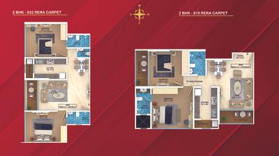 Image of 750 Sq.ft 2 BHK Apartment / Flat for sale in Oscar Om Nandanvan, Mulund West, Mumbai for Rs. 21500000