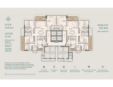 Image of 2100 Sq.ft 4 BHK Apartment / Flat for sale in NVK Palmera Residences, Bandra West, Mumbai for Rs. 160000000