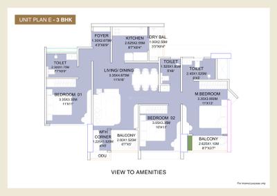Image of 1601 Sq.ft 3 BHK Apartment / Flat for sale in SMP 6 Boulevard, Tathawade, Pune for Rs. 12700000