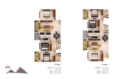 Image of 1139 Sq.ft 3 BHK Apartment / Flat for sale in Concorde Wind Rush, Bommasandra, Bengaluru for Rs. 7500000