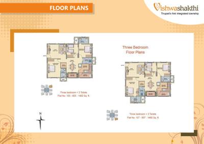 Image of 1170 Sq.ft 2 BHK Apartment / Flat for sale in Marg Vishwashakthi, Kotramangalam, Tirupathi for Rs. 4000000