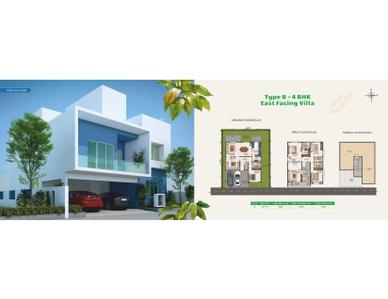 Image of 2328 Sq.ft 3 BHK Villa for sale in Casagrand Verdant Villas, Vedapatti, Coimbatore for Rs. 22500000