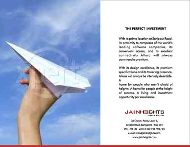 Image of 1230 Sq.ft 2 BHK Apartment / Flat for sale in Jain Altura, Kaikondrahalli, Bengaluru for Rs. 16000000