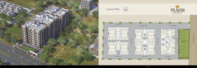 Image of 1062 Sq.ft 2 BHK Apartment / Flat for sale in Paavan Residency, Hanspura, Ahmedabad for Rs. 3601000