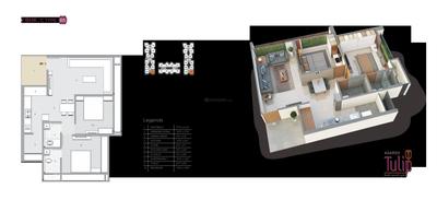 Image of 1305 Sq.ft 3 BHK Apartment / Flat for sale in Adarsh Tulip, Vatva, Ahmedabad for Rs. 5250000