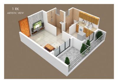 Image of 930 Sq.ft 2 BHK Apartment / Flat for sale in Tulsi Kalash City, Rasayani, Navi Mumbai for Rs. 4500000
