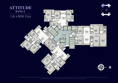 Image of 1409 Sq.ft 3 BHK Apartment / Flat for sale in Rajesh Raj Tattva, Thane West, Thane for Rs. 29900000