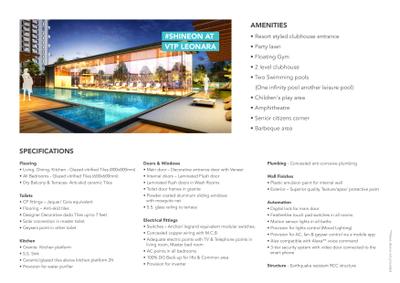 Image of 550 Sq.ft 1 BHK Apartment / Flat for sale in VTP Leonara Building C And F, Mahalunge, Pune for Rs. 5600000