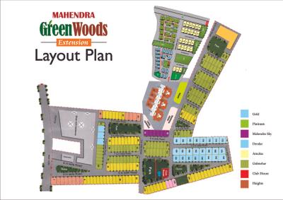 Image of 854 Sq.ft 3 BHK Apartment / Flat for sale in Mahendra Green Woods, Jatkhedi, Bhopal for Rs. 3500000