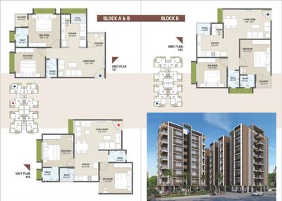 Image of 1035 Sq.ft 2 BHK Apartment / Flat for sale in Samarth Dharti Saket, New Ranip, Ahmedabad for Rs. 6000000