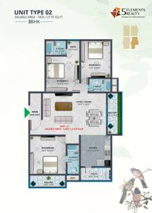 Image of 1400 Sq.ft 3 BHK Apartment / Flat for sale in YGR Grandeur, RR Nagar, Bengaluru for Rs. 26500000