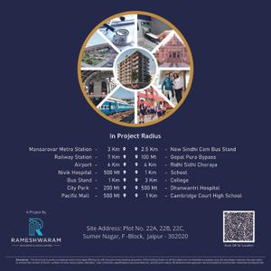 Image of 1835 Sq.ft 4 BHK Apartment / Flat for sale in RR Pallacia, Sunder Nagar, Jaipur for Rs. 9400000