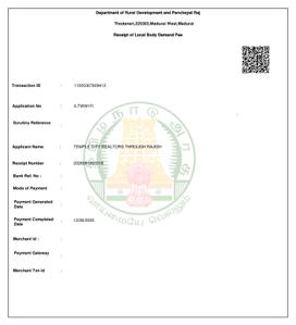 Image of 438 Sq.ft Residential Plot / Land for sale in Temple TCBC Gardens, Kalligudi, Madurai for Rs. 500000