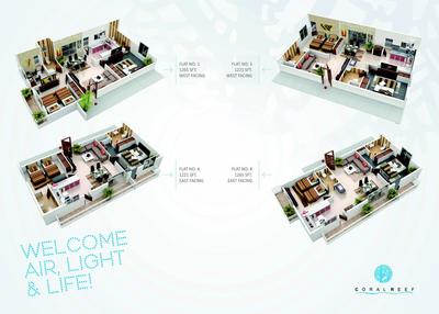 Image of 1221 Sq.ft 2 BHK Apartment / Flat for sale in Costa Coral Reef by Costa Infra, Electronic City, Bengaluru for Rs. 8000000