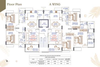 Image of 1227 Sq.ft 2 BHK Apartment / Flat for sale in Venkatesh Lake Town D 6 Wing A And B, Katraj, Pune for Rs. 17300000