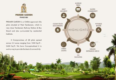 Image of 1500 Sq.ft 2 BHK Villa for sale in Premier Garden, Mudichur, Chennai for Rs. 12500000