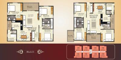 Image of 1751 Sq.ft 3 BHK Apartment / Flat for sale in Majestic Fortune, JP Nagar, Bengaluru for Rs. 18600000