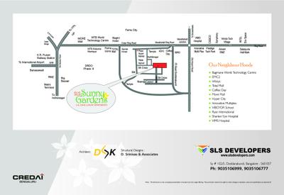 Image of 1244 Sq.ft 2 BHK Apartment / Flat for sale in SLS Sunny Gardens, Doddanekundi, Bengaluru for Rs. 11800000