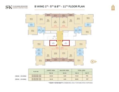 Image of 1100 Sq.ft 3 BHK Apartment / Flat for sale in Shamraj Trident, Dhankawadi, Pune for Rs. 13500000