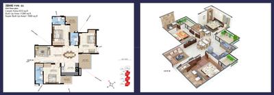 Image of 1230 Sq.ft 3 BHK Apartment / Flat for sale in Virat Krishnav Phase 2, Vaishali Nagar, Jaipur for Rs. 9028000