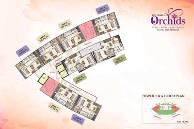 Image of 725 Sq.ft 1 BHK Apartment / Flat for sale in Om Shri Vrinda Orchids, Sunrakh Bangar, Vrindavan for Rs. 5500000