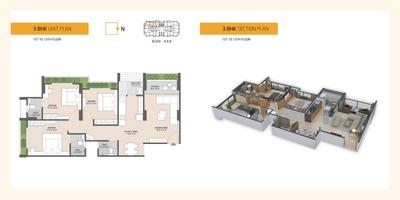 Image of 1550 Sq.ft 3 BHK Apartment / Flat for sale in Aaryan Heights, Shilaj, Ahmedabad for Rs. 8800000