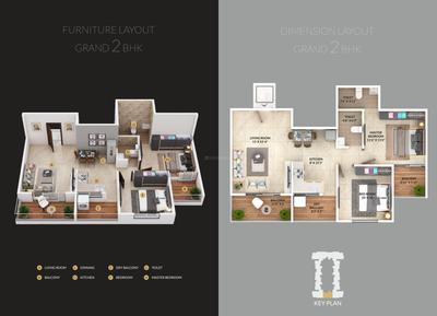 Image of 990 Sq.ft 2 BHK Apartment / Flat for sale in Shyni Gold, Nigdi, Pune for Rs. 8000000