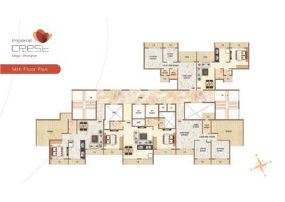 Image of 1083 Sq.ft 2 BHK Apartment / Flat for sale in Imperial Crest, Taloja, Navi Mumbai for Rs. 7200000