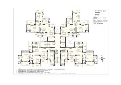 Image of 1565 Sq.ft 3 BHK Apartment / Flat for sale in Ashiana The Centre Court, Sector 88A, Gurgaon for Rs. 20500000